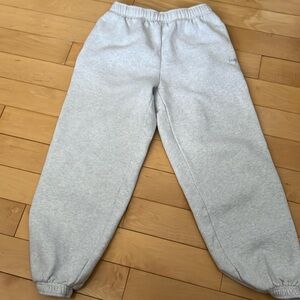 Aritzia’s TNA , cozy  fleece, mega fit gray joggers perfect condition. Size xs